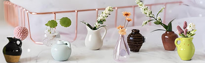 Cute Plant Ceramic Vase Fridge Magnets