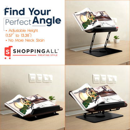 ShoppingAll Foldable Adjustable Book Holder with 360°