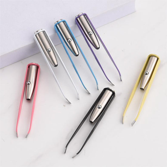 GlowGrip LED Eyelash & Brow Tweezers