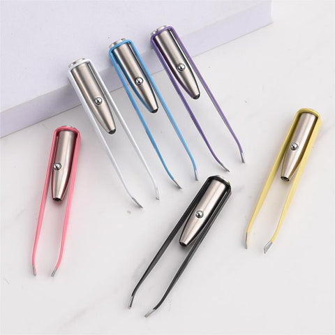 GlowGrip LED Eyelash & Brow Tweezers