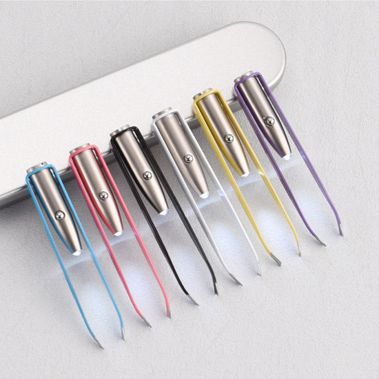 GlowGrip LED Eyelash & Brow Tweezers