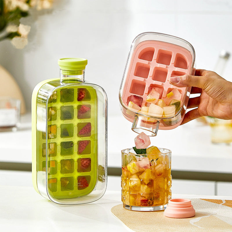 4-in-1 Ice Cube Maker with Storage Container
