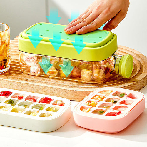 4-in-1 Ice Cube Maker with Storage Container