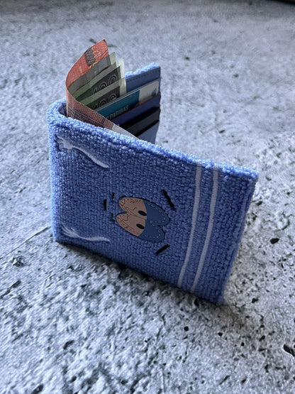 Blue Monster Tufted Wallet