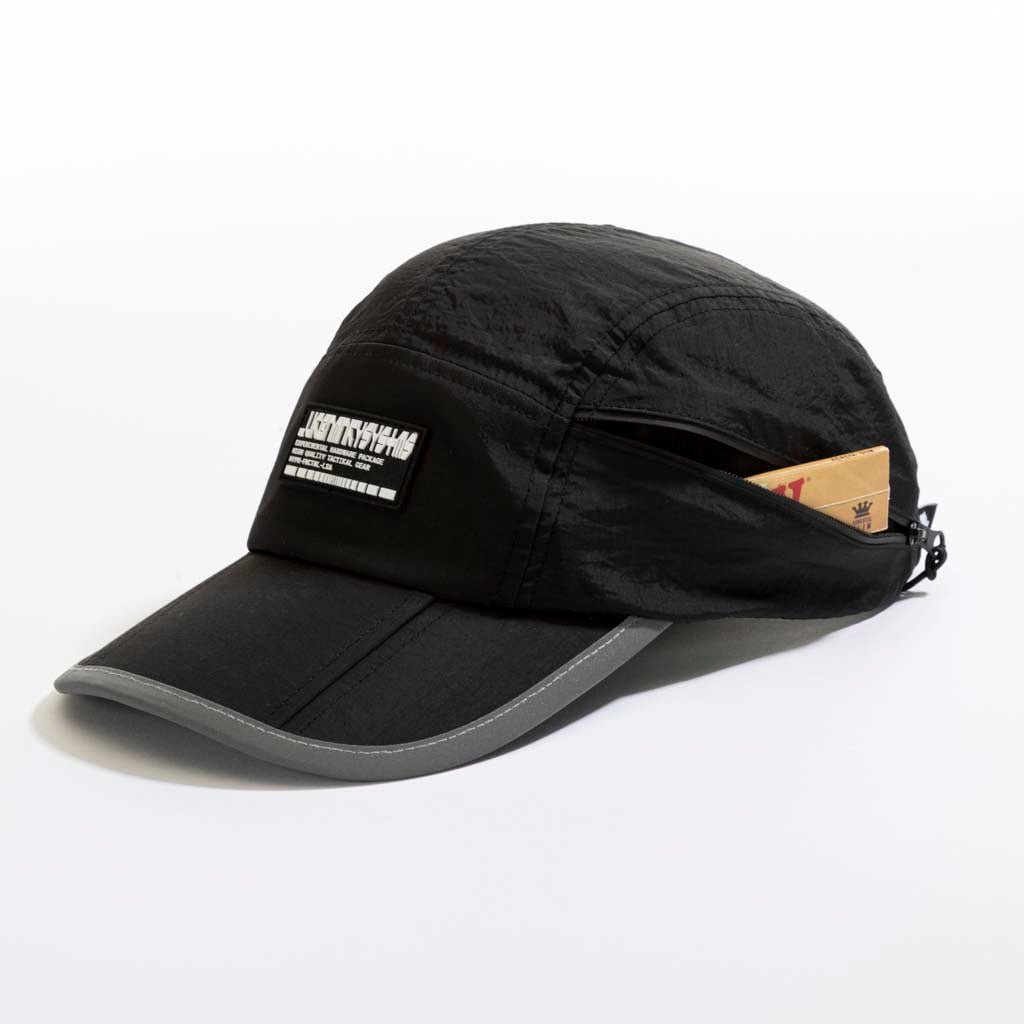 Foldable Camper Cap With Pocket // Black