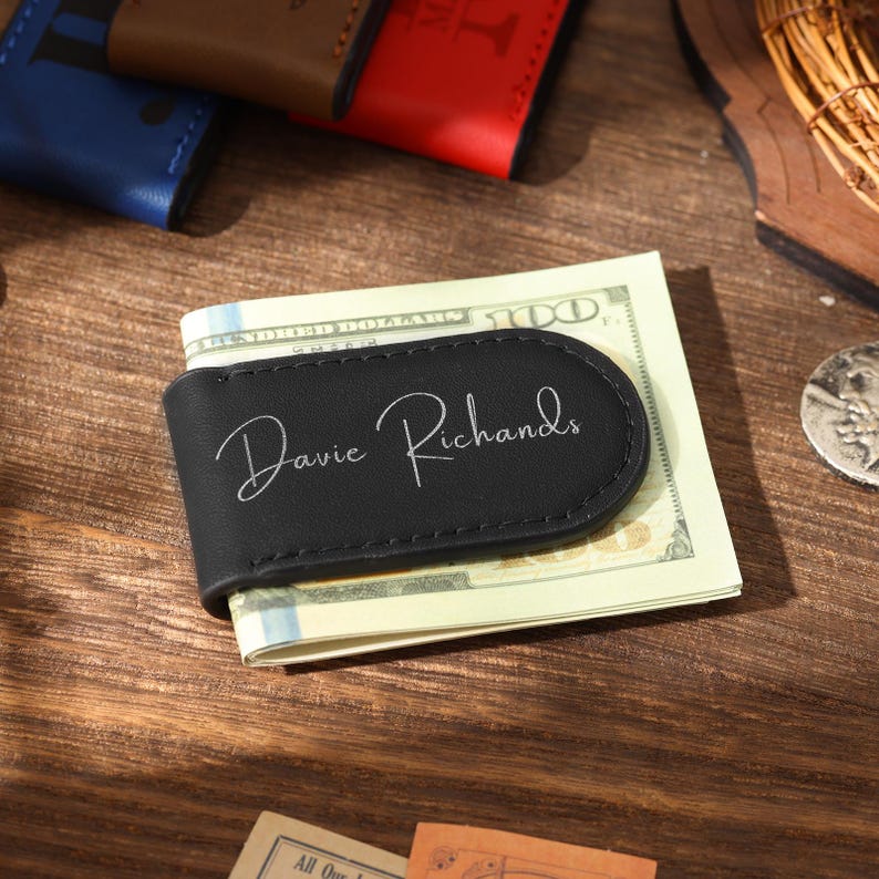 Premium Leather Money Clip Wallet