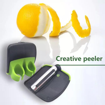 Durable Palm Peeler, Fruit Vegetable Hand Peeler, Blade Finger Grip Slicer
