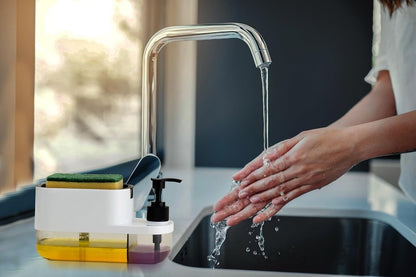 Premium 3-in-1 Kitchen Soap Dispenser Organizer
