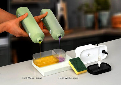 Premium 3-in-1 Kitchen Soap Dispenser Organizer
