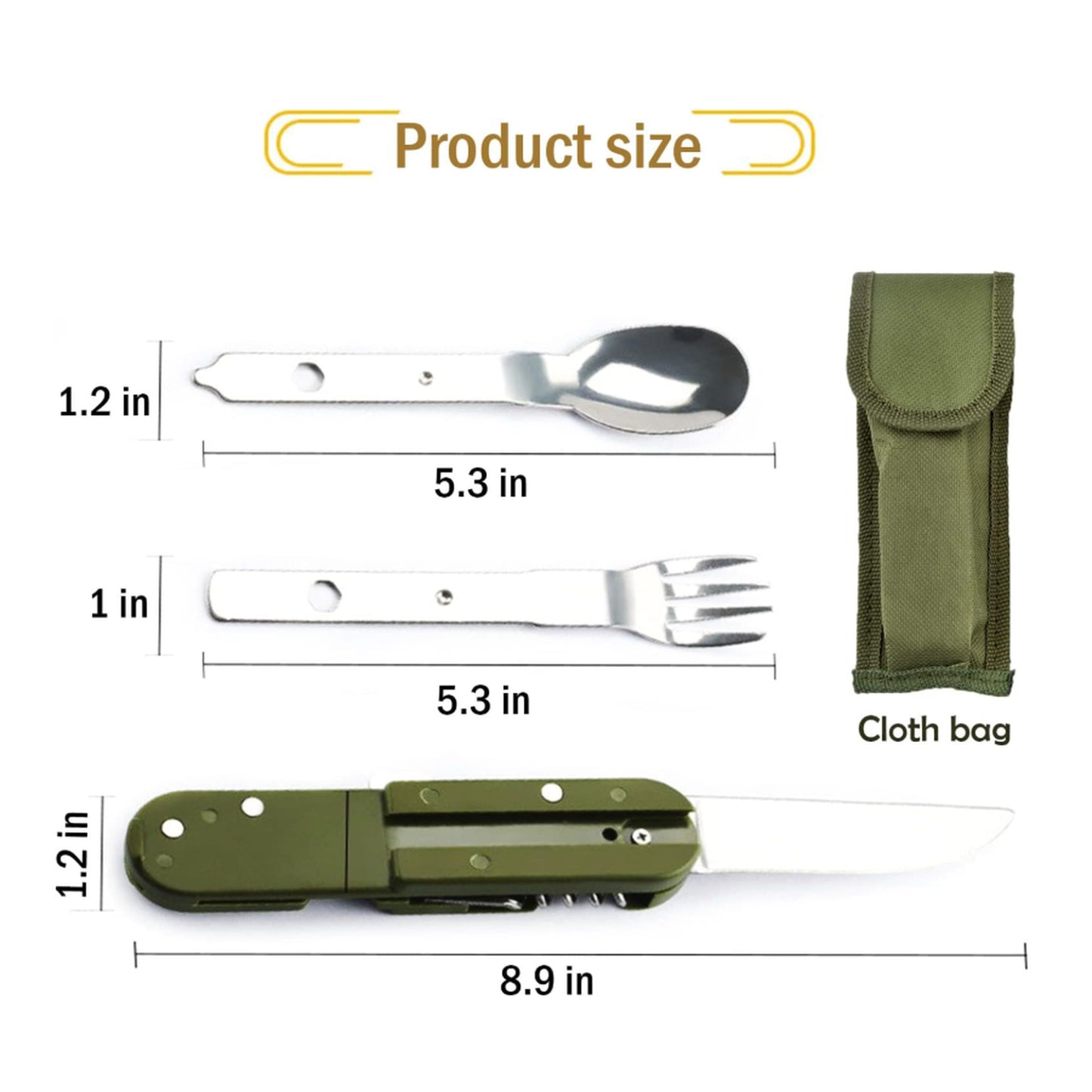 🥇 7-in-1 Camping Utensil Set ⭐