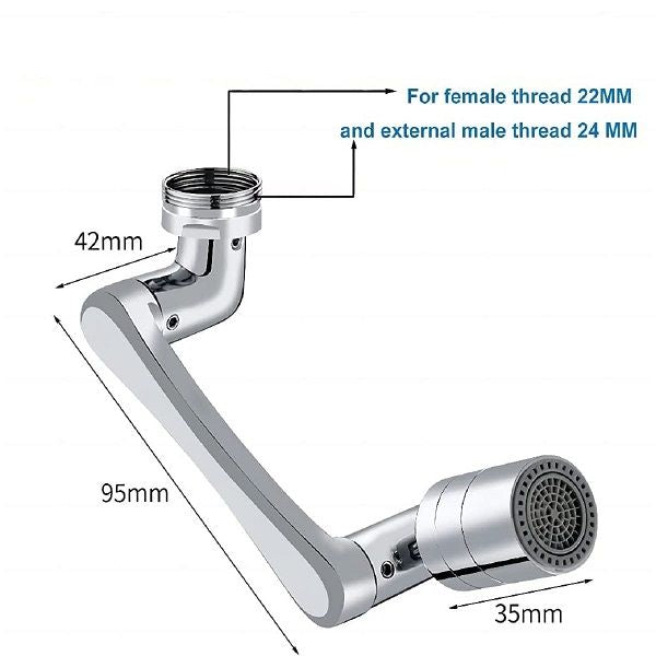 🥈 AquaFlex 1080° Faucet Extender